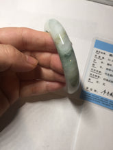 Load image into Gallery viewer, 54mm Certified type A 100% Natural green purple white Jadeite bangle BP175-1053
