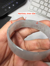 Load image into Gallery viewer, 48.3mm Certified Type A 100% Natural icy watery light green clear white super thin Jadeite Jade bangle PH250-0203
