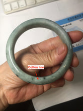 Load image into Gallery viewer, 58.8mm certified Type A 100% Natural dark green gray Jadeite Jade bangle PJ90-6649
