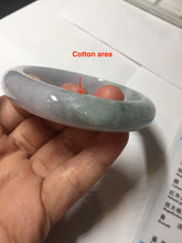 Load image into Gallery viewer, 56.3mm certified 100% natural Type A icy light green/purple jadeite jade bangle PE7-0299
