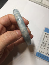 Load image into Gallery viewer, 62.8mm Certificated Type A 100% Natural White blue Jadeite Jade bangle AA118-8435
