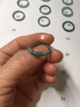 Load image into Gallery viewer, 16.5mm size 6 100% natural type A icy watery green/blue icy watery Guatemala jadeite jade band ring group PA256

