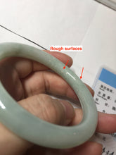 Load image into Gallery viewer, 53.5mm certified 100% natural Type A light green round cut jadeite jade bangle BP161-2771
