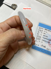 Load image into Gallery viewer, 56.5mm Certified Type A 100% Natural light green/purple/white round cut Jadeite bangle PD104-4907
