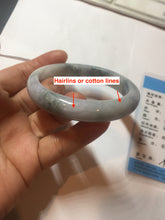 Load image into Gallery viewer, 53.5mm certified 100% natural Type A light green/purple white Snowy Pine Forest jadeite jade bangle J127-3084
