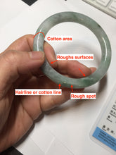 Load image into Gallery viewer, 55.5mm certified 100% natural Type A light green round cut jadeite jade bangle BS104-2525
