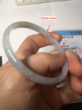 Load image into Gallery viewer, 50mm Certified Type A 100% Natural icy watery light purple white slim Jadeite Jade bangle PJ53-2054
