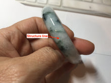 Load image into Gallery viewer, 55.5mm Certified Type A 100% Natural dark green/white/purple Jadeite Jade bangle PF26-(3426)
