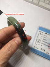 Load image into Gallery viewer, Sold. Please don&#39;t order. Thanks. 61mm Certified 100% natural Type A dark green/sunny green/black/red/brown jadeite bangle PD82-9786
