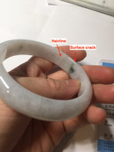 Load image into Gallery viewer, 58.5mm certified Type A 100% Natural white light green purple Jadeite Jade bangle PF67-0512
