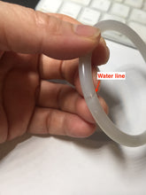 Load image into Gallery viewer, 59.2mm Certified 100% Natural white gray slim nephrite jade bangle HN137-9100
