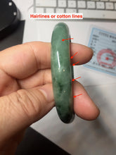 Load image into Gallery viewer, 56.7mm Certified Type A 100% Natural Woodland Green Jadeite Bangle AZ185-0428
