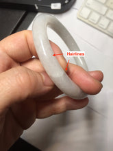 Load image into Gallery viewer, 56mm Certified Type A 100% Natural light purple white round cut Jadeite bangle BS128-4024
