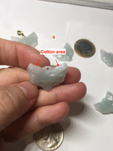 Load image into Gallery viewer, 100% natural type A white light green jadeite jade fox mask pendant necklace PD101
