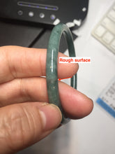 Load image into Gallery viewer, 58mm Certified Type A 100% Natural dark green/blue/gray/black with flying flowers Guatemala Jadeite bangle BS171-8628
