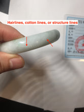 Load image into Gallery viewer, 51mm certified 100% natural Type A sunny green oily dark green gray black(老油青)  half mountain half water (半山半水) oval jadeite jade bangle BS175-0060
