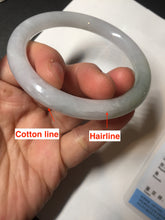 Load image into Gallery viewer, 55.5mm certified Type A 100% Natural light green/purple round cut Jadeite Jade bangle BK67-9881
