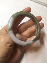 Load image into Gallery viewer, 52mm certified natural 100% natural Type A dark green brown purple jadeite jade bangle E151-4139
