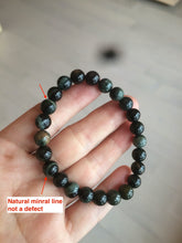 Load image into Gallery viewer, AllaboutjadeCanada.com only. 6.5-7.5mm 100% natural black/blue/green/brown(Wuji, Mocui) jadeite jade beads bracelet AK8 (Add on item, not sale individually. ) .

