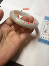 Load image into Gallery viewer, 55mm Certified Type A 100% Natural light green white red Jadeite bangle PB197-6665
