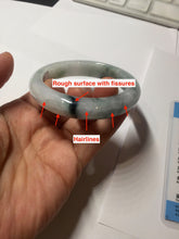 Load image into Gallery viewer, 52.5 mm Certified Type A 100% Natural green white Jadeite Jade bangle PA216-3889
