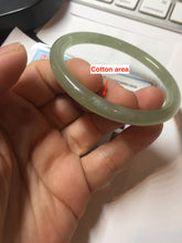 Load image into Gallery viewer, 55.8mm Certified 100% Natural light green gray black Nephrite Bangle HN146-6936
