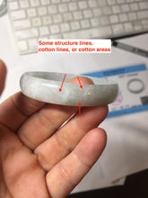 Load image into Gallery viewer, 51.5mm certified Type A 100% Natural icy light green clear white thin style Jadeite jade bangle PH45-9639
