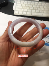 Load image into Gallery viewer, 56.1mm certified 100% Natural type A light purple white Jadeite Jade bangle PH194-8257
