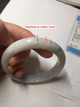 Load image into Gallery viewer, 59.8mm Certificated Type A 100% Natural White green Jadeite Jade bangle AA117-8441
