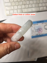 Load image into Gallery viewer, 51.5mm certified Type A 100% Natural icy light green clear white thin style Jadeite jade bangle PH42-9637
