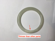 Load image into Gallery viewer, 52.9mm Certified 100% Natural icy white light yellow crystal sugar color(黄冰糖) slim round cut nephrite jade bangle HN45-9177
