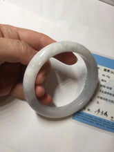 Load image into Gallery viewer, 59.8mm Certificated Type A 100% Natural White purple gray Jadeite Jade bangle AA116-8440
