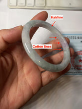 Load image into Gallery viewer, 57.5mm Certified Type A 100% Natural Light Green, Purple &amp; White Jadeite Jade Bangle AZ172-1010
