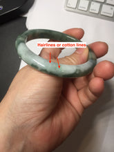 Load image into Gallery viewer, 57.6mm Certified type A 100% Natural oily dark greenwhite gray black watermelon rind  (瓜油青)  Jadeite bangle AZ187-1630
