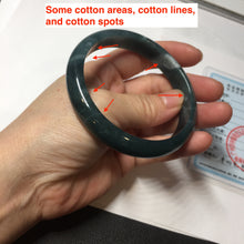 Load image into Gallery viewer, 61mm Certified Type A 100% Natural dark green/blue/gray/black Guatemala Jadeite bangle PJ147-1484
