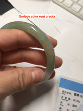 Load image into Gallery viewer, 54.5mm Certified type A 100% Natural green white light purple half mountain half water two-tone(半山半水) Jadeite bangle PE23-5466
