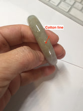 Load image into Gallery viewer, 50.5mm Certified Type A 100% Natural sunny green/white Oval Jadeite Jade bangle F115-0086
