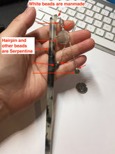 Load image into Gallery viewer, 18.5cm 100% Natural black white ink painting(水墨画) Xiu Jade (Serpentine) Hairpin AW65
