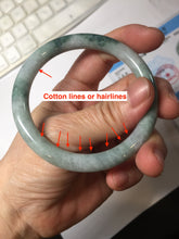 Load image into Gallery viewer, 54.5mm Certified Type A 100% Natural green round cut jadeite Jade bangle PJ36-0285
