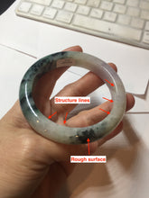 Load image into Gallery viewer, 58.5mm certified Type A 100% Natural dark green purple Jadeite Jade bangle PE75-(2315)
