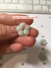 Load image into Gallery viewer, Type A 100% Natural light green/white/purple jadeite Jade Hawaiian flower Pendant AA66
