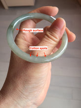 Load image into Gallery viewer, 54.5mm Certified type A 100% Natural light green gray black slim round cut Jadeite bangle PA198-2454

