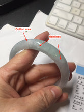 Load image into Gallery viewer, 57.5mm certified 100% natural Type A light green/purple jadeite jade bangle PE9-0311

