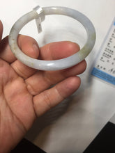 Load image into Gallery viewer, 53.5mm Certified type A 100% Natural light green purple brown black slim round cut Jadeite bangle PB184-9125
