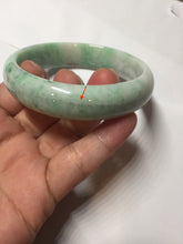 Load image into Gallery viewer, 58mm certified 100% natural Type A sunny green white jadeite bangle PD150-6263
