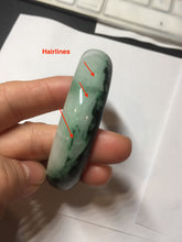 Load image into Gallery viewer, 62.2mm Certified Type A 100% Natural sunny green/dark greenJadeite bangle Call of the Distant Mountains(远山的呼唤) PH72-0606

