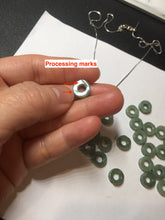 Load image into Gallery viewer, 9.5-10mm Type A 100% Natural light green Guatemala Jadeite Jade small safty ring pendant group PC192 Add on item
