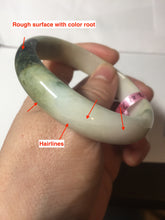 Load image into Gallery viewer, 56.7mm type A 100% Natural green/purple/pink/white (福禄寿)  Jadeite Jade bangle G52
