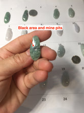 Load image into Gallery viewer, Type A 100% Natural icy watery light green/white/purple jadeite Jade magnolia buds group Pendant PH236
