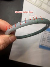 Load image into Gallery viewer, 61.5mm Certified Type A 100% Natural oily dark green(老油青) purple gray black round cut Jadeite Jade bangle Bh103-0715

